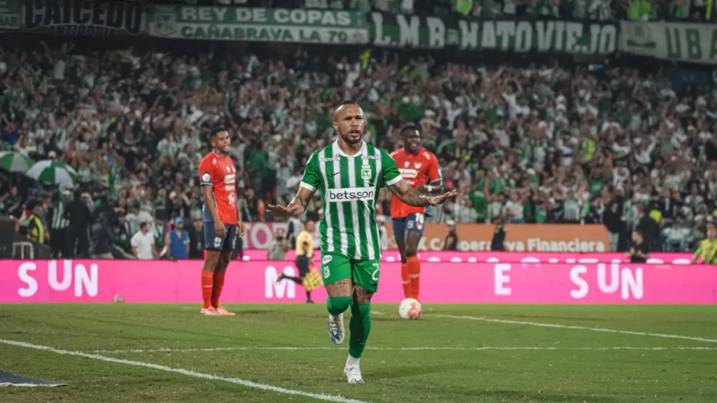 Nacional vence 2-1 al Medellín y recupera la punta de la Liga BetPlay